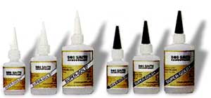 Various cyanoacrylate glues by Bob Smith Industries