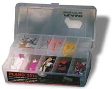 Typical tackle box for storing igniters